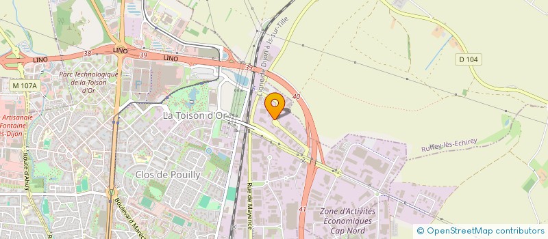 localisation de l'entreprise SCI DES MARAIS à DIJON