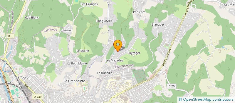 localisation de l'entreprise SCI DES MAZADES  CHAMPCEVINEL