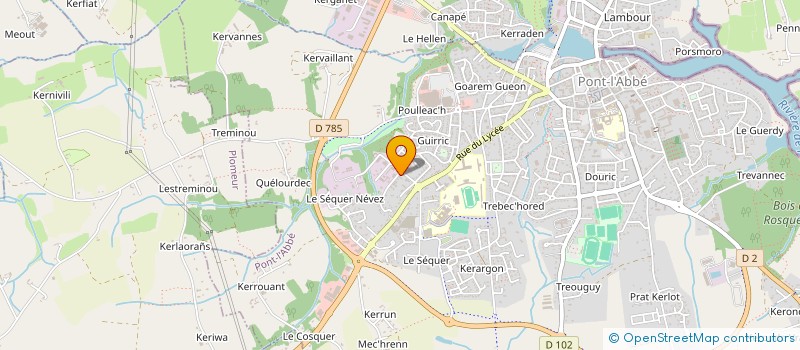 localisation de l'entreprise SCI DES MENHIRS  PONT-L'ABBE