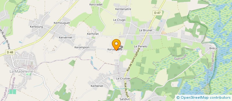 localisation de l'entreprise SCI DES MENHIRS EN KERVELOCHE  SAINT-LYPHARD