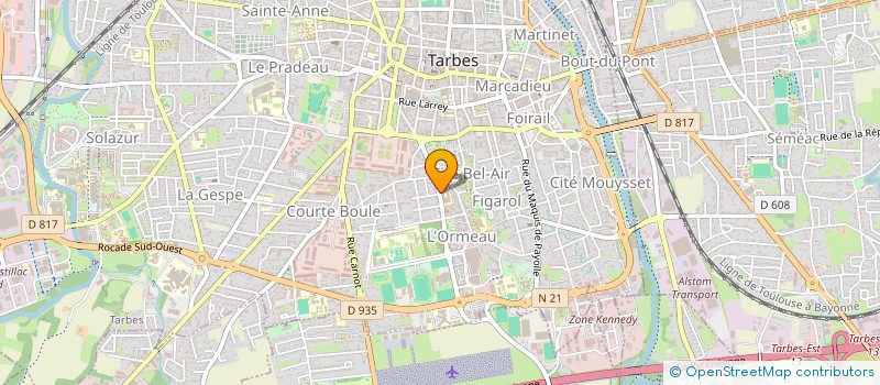 localisation de l'entreprise SCI  DES MERISIERS  TARBES