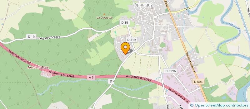 localisation de l'entreprise SCI DES MESANGES  APPOIGNY