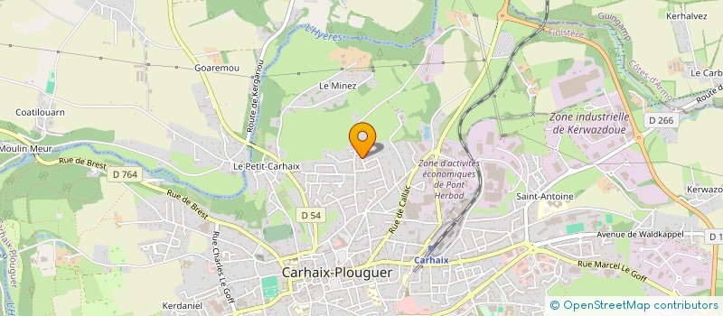 localisation de l'entreprise SCI DES MESANGES  CARHAIX-PLOUGUER