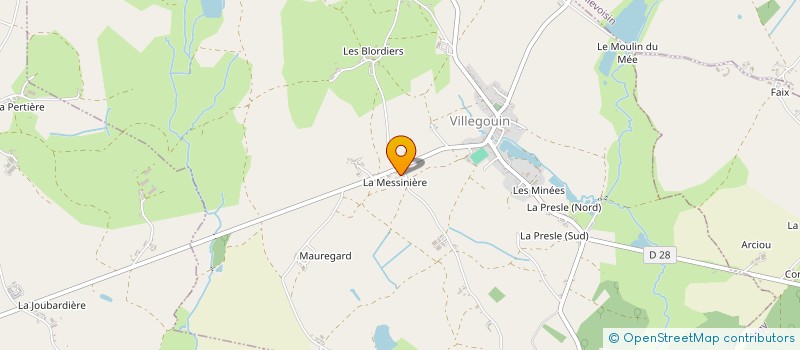 localisation de l'entreprise SCI DES MESANGES à VILLEGOUIN
