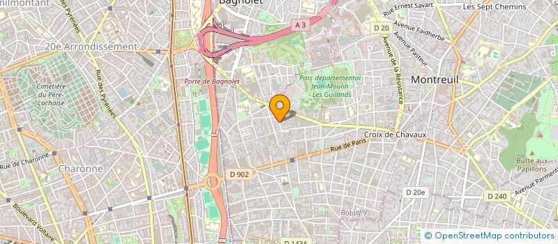 localisation de l'entreprise SCI DES MESSIERS à BAGNOLET