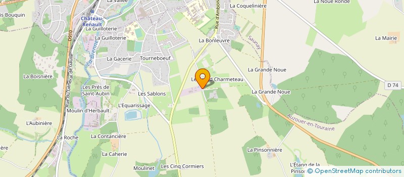 localisation de l'entreprise SCI DES METAUX  AUZOUER-EN-TOURAINE