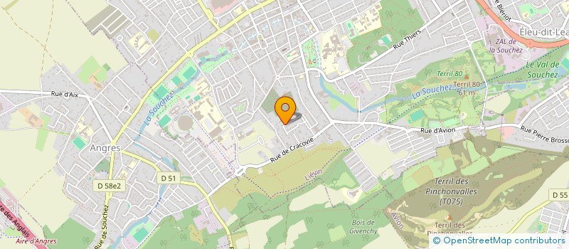 localisation de l'entreprise SCI DES MEUNIERS  LIEVIN