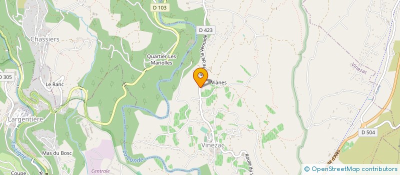 localisation de l'entreprise SCI DES MIMOSAS  VINEZAC