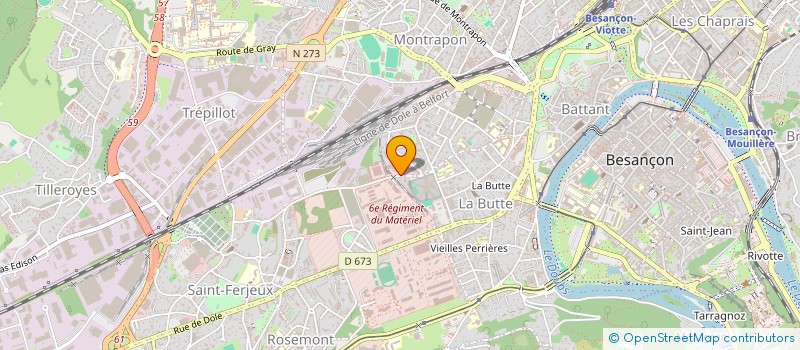 localisation de l'entreprise SCI DES MINES  BESANCON