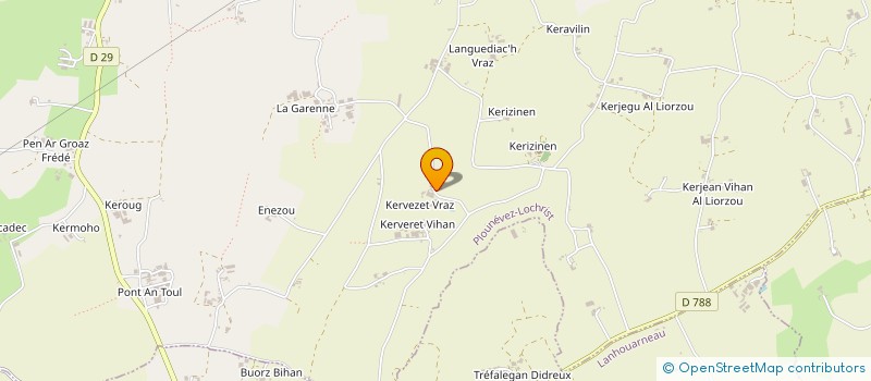 localisation de l'entreprise SCI DES MONTAGNES  PLOUNEVEZ-LOCHRIST