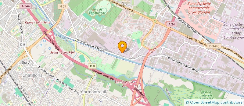 localisation de l'entreprise SCI DES MONTS  REIMS