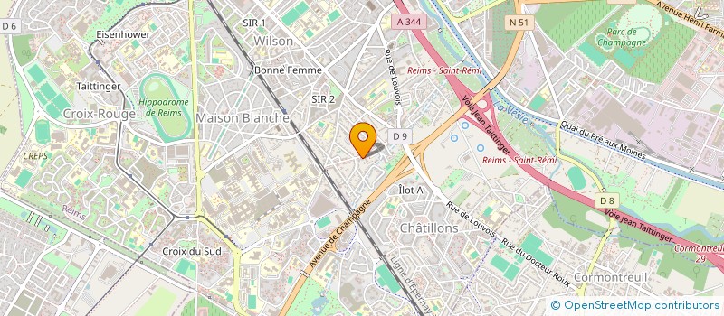 localisation de l'entreprise SCI DES MOTARDS  REIMS