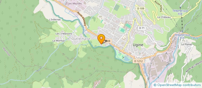 localisation de l'entreprise SCI DES MOTTETS  UGINE