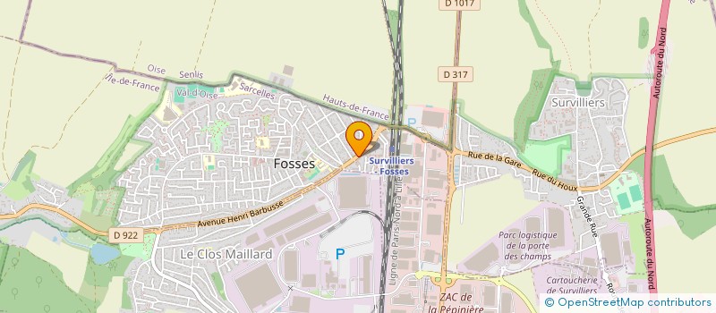 localisation de l'entreprise SCI DES MOULINS  FOSSES