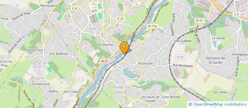 localisation de l'entreprise SCI DES MOULINS DE CONDAT  CONDAT-SUR-VIENNE