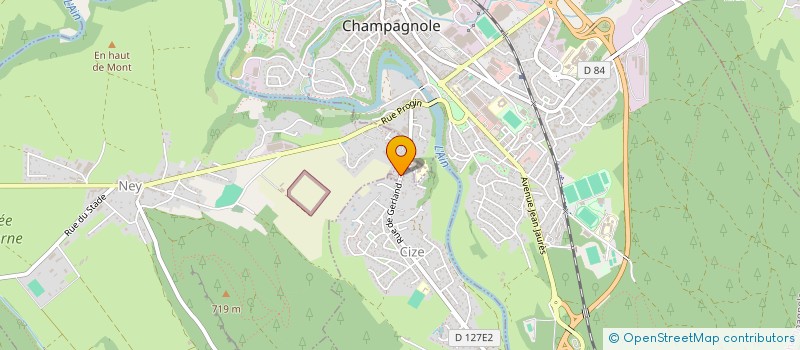 localisation de l'entreprise SCI DES MOUTOUX  CHAMPAGNOLE