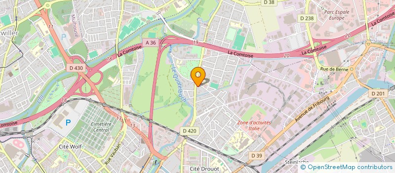 localisation de l'entreprise SCI DES MURS  ILLZACH