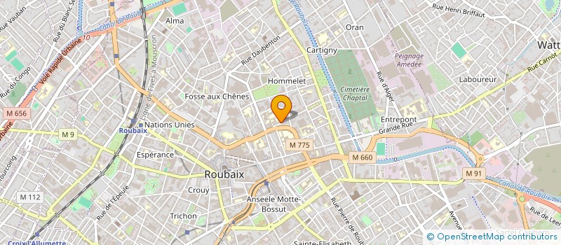 localisation de l'entreprise SCI DES NATIONS UNIES  ROUBAIX