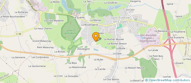 localisation de l'entreprise SCI DES NOES  MAEN ROCH