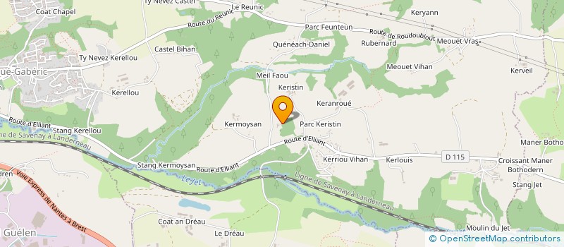 localisation de l'entreprise SCI DES OLIVIERS  ERGUE GABERIC