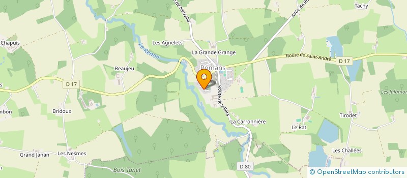 localisation de l'entreprise SCI DES ORMES  ROMANS