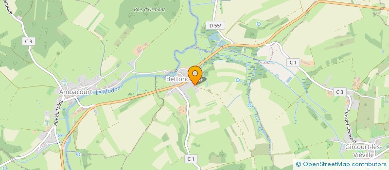 localisation de l'entreprise SCI DES PARAMELLES  BETTONCOURT