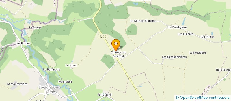 localisation de l'entreprise SCI DES PASTUREAUX  EPEIGNE-SUR-DEME