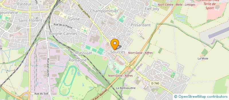localisation de l'entreprise SCI DES PEPINIERES BONNEAU à NIORT