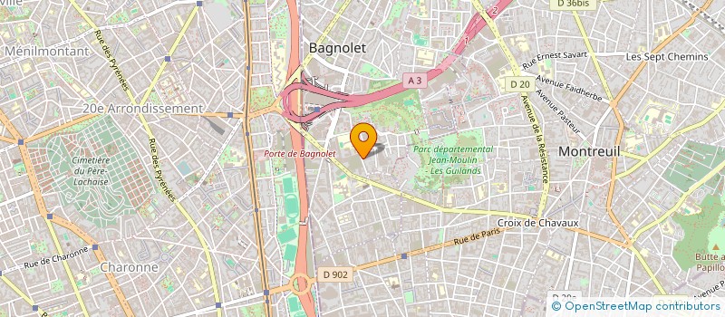 localisation de l'entreprise SCI DES PERNELLES  BAGNOLET