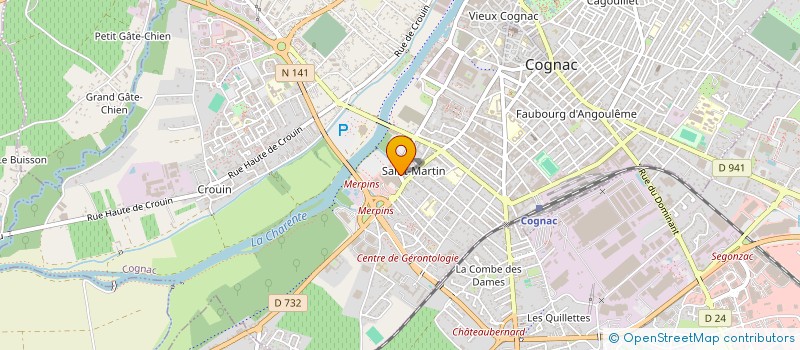 localisation de l'entreprise SCI DES PETITS CHAMPS à COGNAC