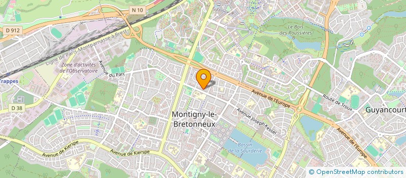 localisation de l'entreprise SCI DES PEUPLES  MONTIGNY-LE-BRETONNEUX