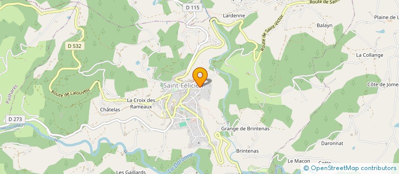 localisation de l'entreprise SCI DES PEUPLIERS  SAINT-FELICIEN