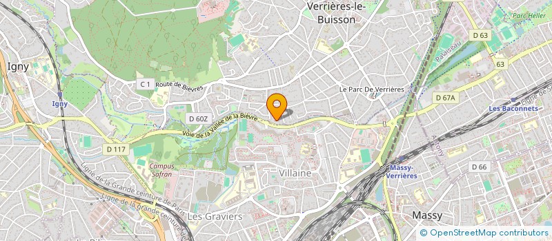 localisation de l'entreprise SCI DES PEUPLIERS à VERRIERES-LE-BUISSON