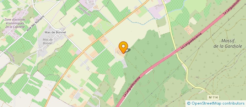 localisation de l'entreprise SCI DES PINS  FABREGUES