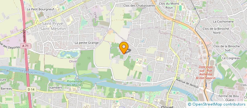 localisation de l'entreprise SCI DES PINS à OLIVET