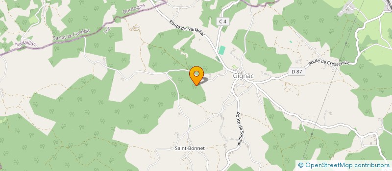 localisation de l'entreprise SCI DES PINS  CRESSENSAC-SARRAZAC