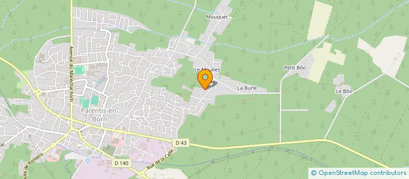 localisation de l'entreprise SCI DES PINS  PARENTIS-EN-BORN