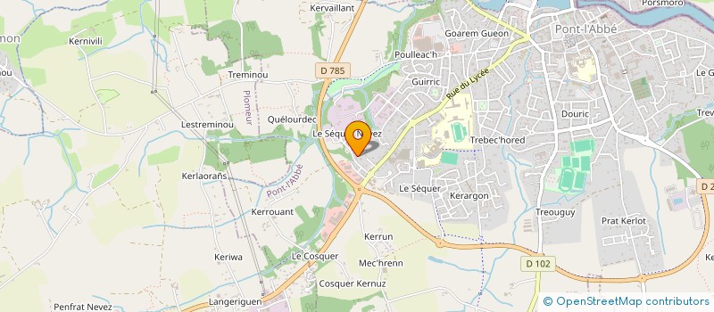 localisation de l'entreprise SCI DES PINS DU GUIRRIC  PONT L'ABBE