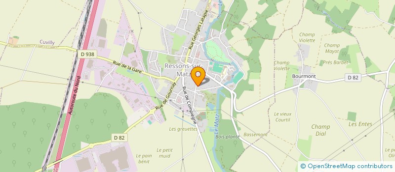 localisation de l'entreprise SCI DES PLANTES  RESSONS-SUR-MATZ