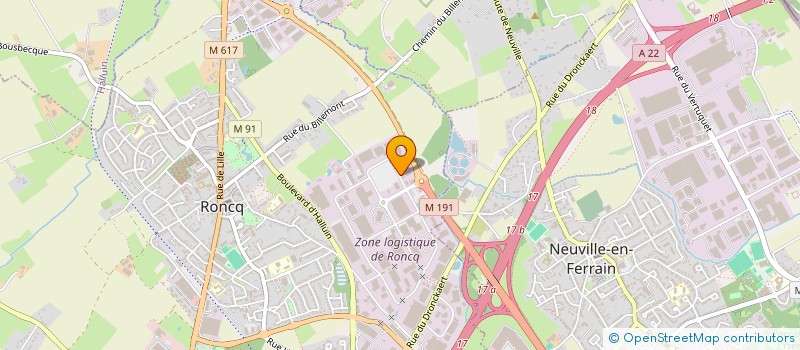 localisation de l'entreprise SCI DES PLATANES à RONCQ