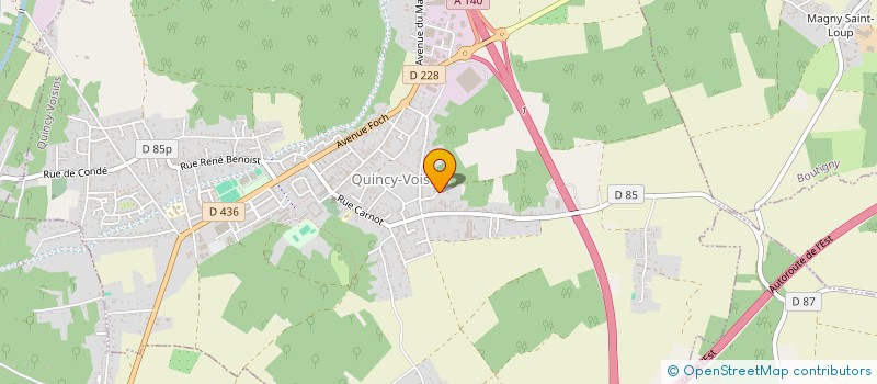 localisation de l'entreprise SCI DES PLATRIERES  QUINCY-VOISINS