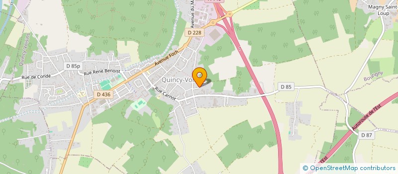 localisation de l'entreprise SCI DES PLATRIERES  QUINCY-VOISINS