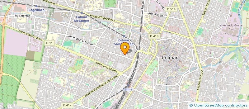 localisation de l'entreprise SCI DES POETES  COLMAR