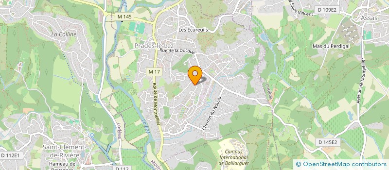 localisation de l'entreprise SCI DES POIRIERS SAUVAGES  PRADES-LE-LEZ