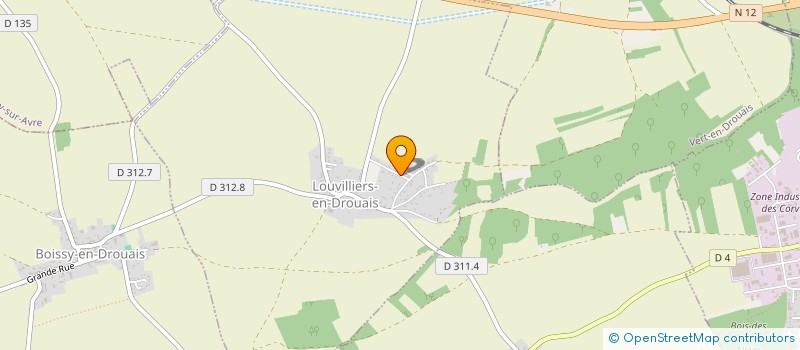 localisation de l'entreprise SCI DES POMMIERS à LOUVILLIERS-EN-DROUAIS