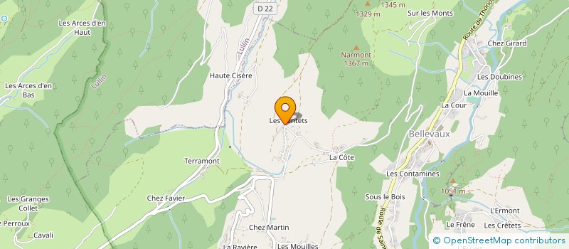 localisation de l'entreprise SCI DES PONTETS-THOURET à BELLEVAUX