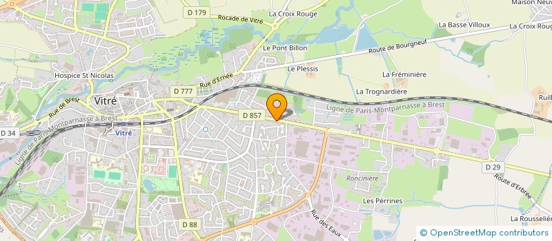 localisation de l'entreprise SCI DES PORTES DE BRETAGNE  VITRE