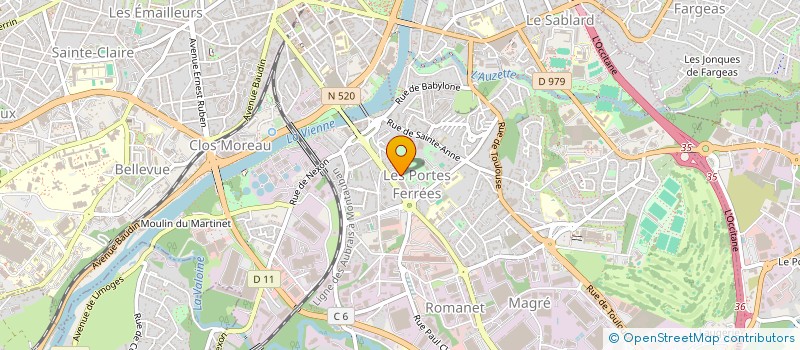 localisation de l'entreprise SCI DES PORTES FERREES  LIMOGES