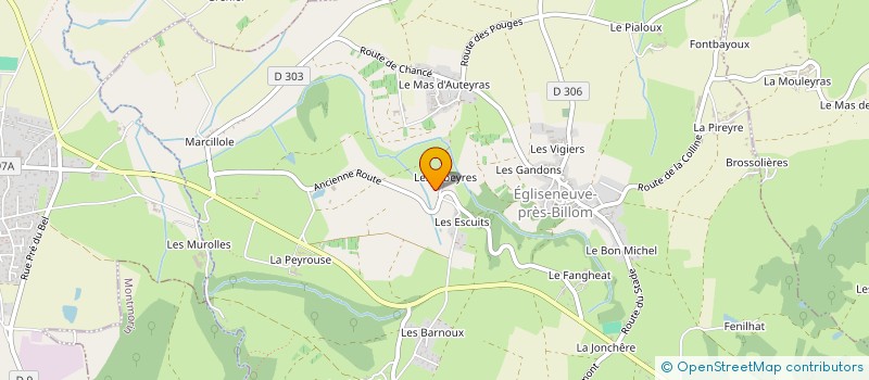 localisation de l'entreprise SCI DES POTEAUX  EGLISENEUVE-PRES-BILLOM