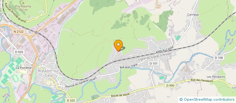 localisation de l'entreprise SCI DES PRADELS  ARPAJON-SUR-CERE